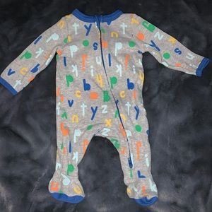 ABC long sleeve footies